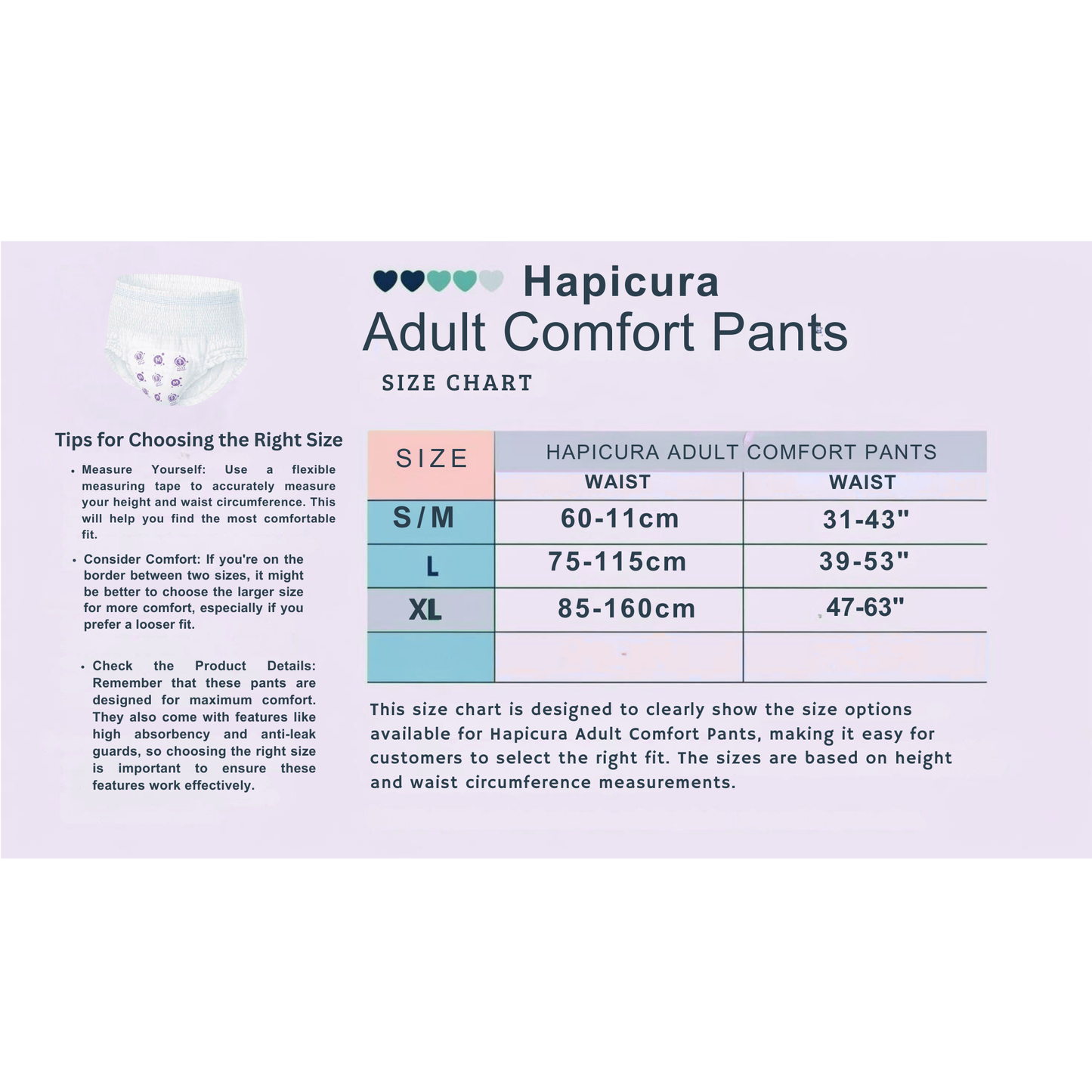 Hapicura 成人舒适裤 - 套装(10 条装)